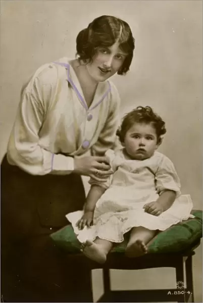 Gladys Cooper with one of her children