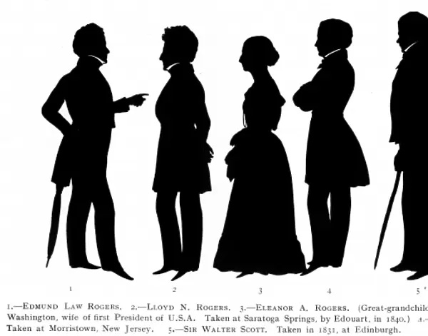 Series of silhouettes by August Edouart