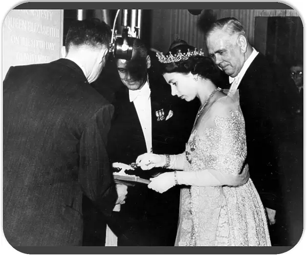 Queen Elizabeth visits Lloyds, 1952