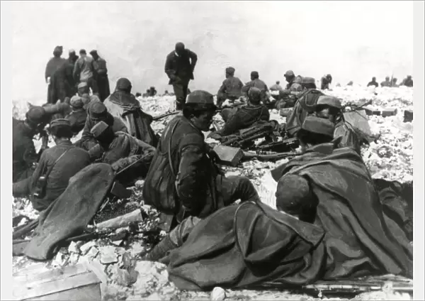 Montenegrin troops after a battle, eastern front, WW1