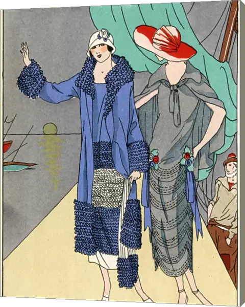 Two ladies in outfits by Philippe et Gaston and Beer