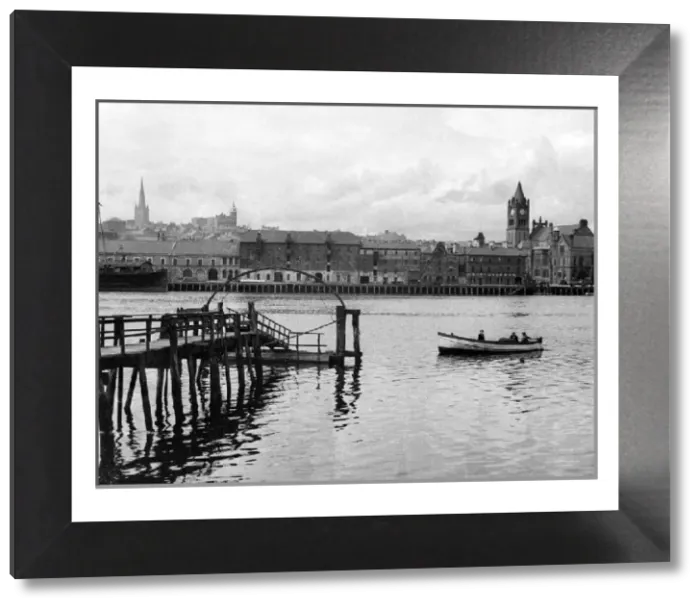 Framed Print : Derry Print 1939: River Foyle View Framed Print : Derry Print 1939: River Foyle View
