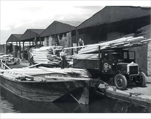 Unloading Timber 1930S