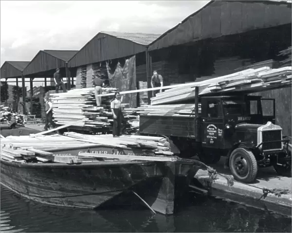 Unloading Timber 1930S