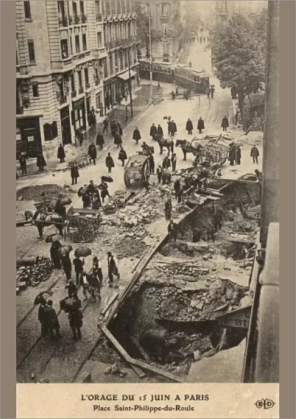 Road collapse, Paris