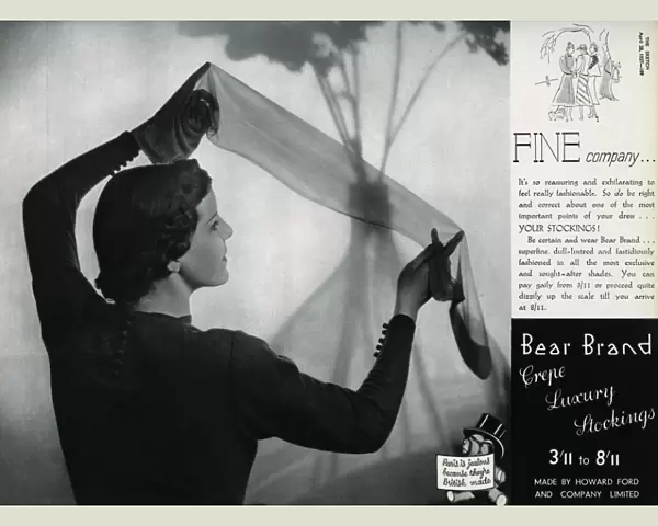 Advert for Stockings by Bear Brand 1937