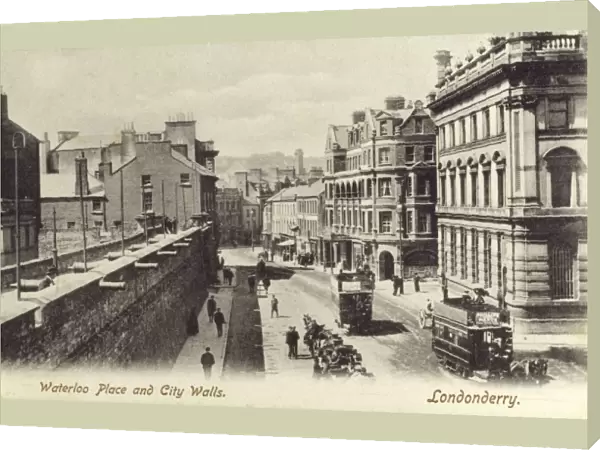 Waterloo Place and the City Walls, Londonderry