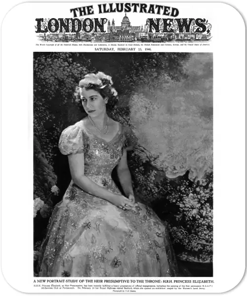 ILN Front cover: Princess Elizabeth in February 1946