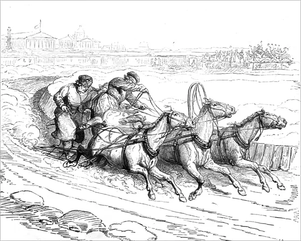 Sleigh Racing at St. Petersburgh, Russia, 1877