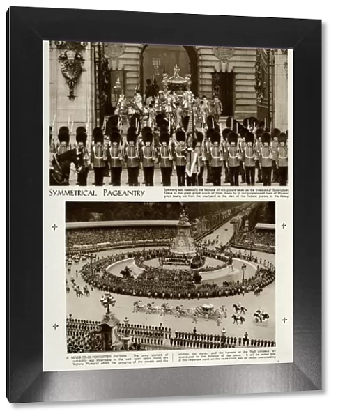 Coronation of King George VI, symmetrical pageantry