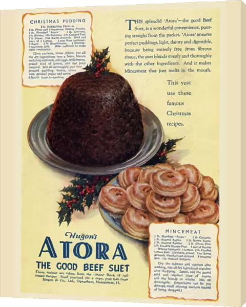 Advert for Hugons Atora beef suet 1937