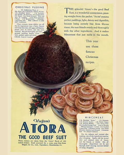 Advert for Hugons Atora beef suet 1937