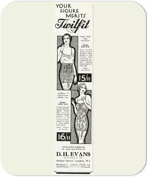 Advert for Twilfit corsets 1931