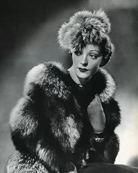 Silver fox cape coat and hat 1937