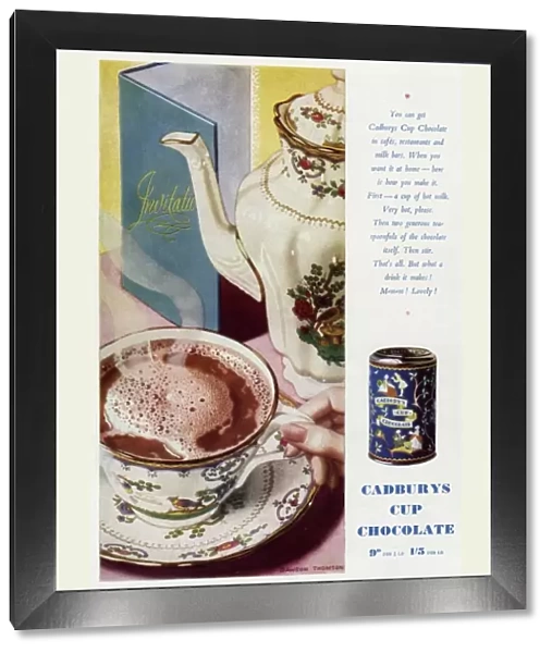 Advert for Cadburys cup chocolate 1939