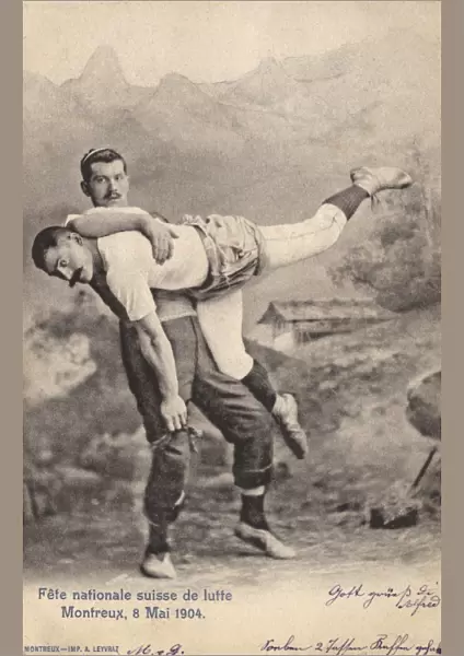 Swiss Wrestlers at a National Festival - May, 1904