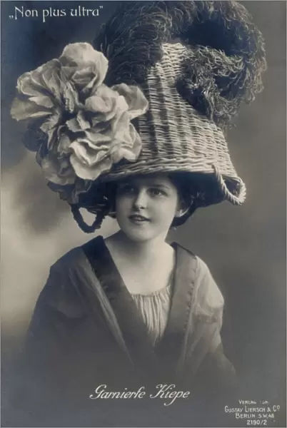 Lady in a basket hat