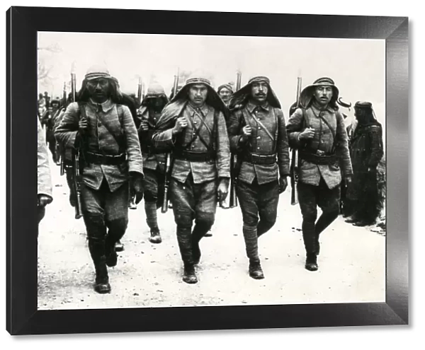 Turkish infantry marching, WW1