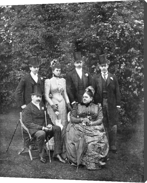 Royal wedding 1893 - Duke and Duchess of Teck and family