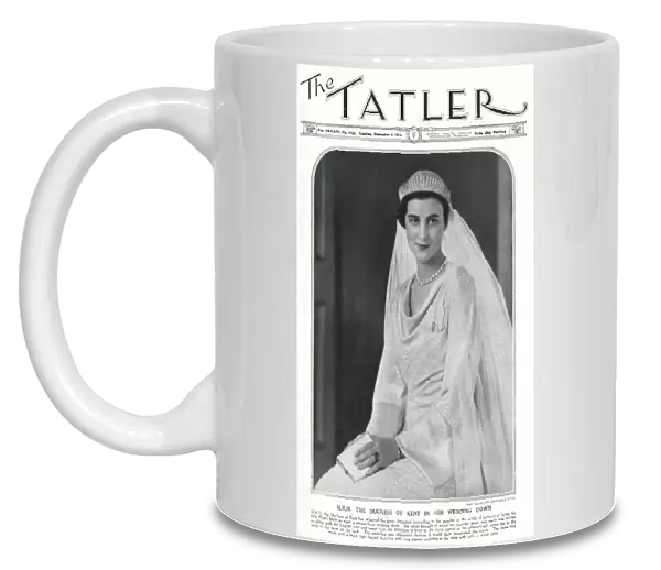 Tatler front cover of Duchess of Kent in her wedding gown