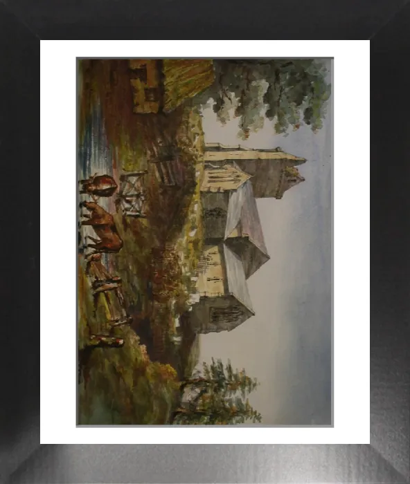 Framed Print : Henrietta Smyth Watercolour Print of St Johns Church, Stone Framed Print : Henrietta Smyth Watercolour Print of St Johns Church, Stone