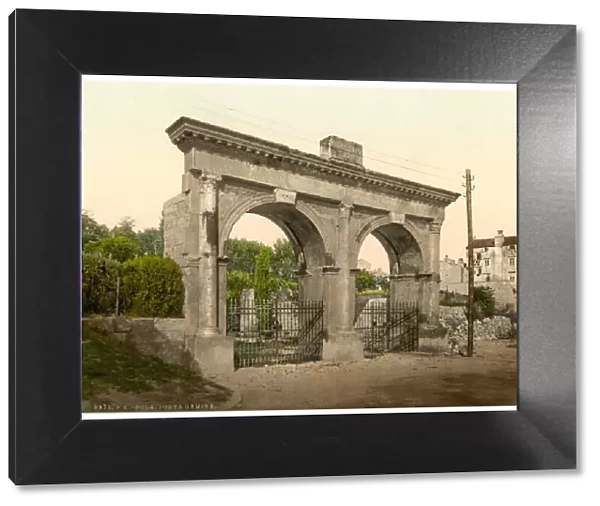 Pola, Germine Gate (i. e. Porta Gemina), Istria, Austro-Hung