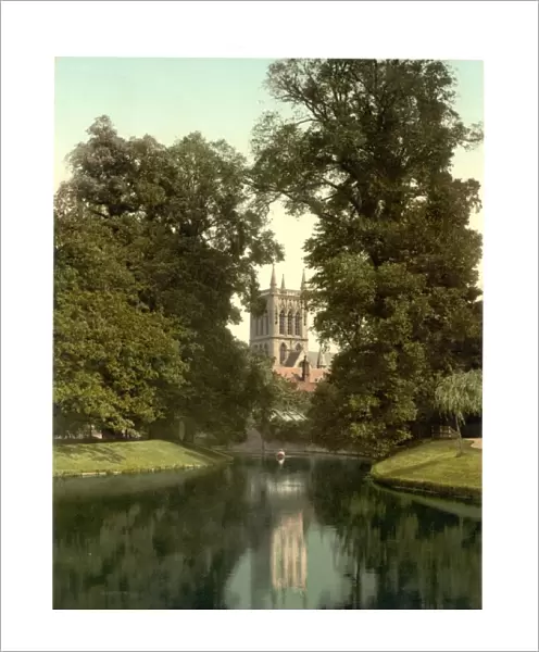St. Johns College, chapel from the river, Cambridge, Englan