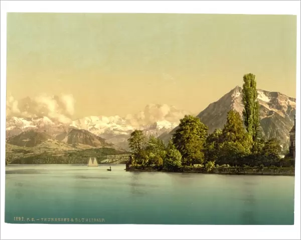 Thun, Lake of, Blumlisalp and the Niesen, Bernese Oberland