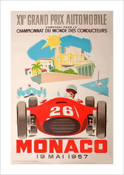Monaco Grand Prix Poster - 1957
