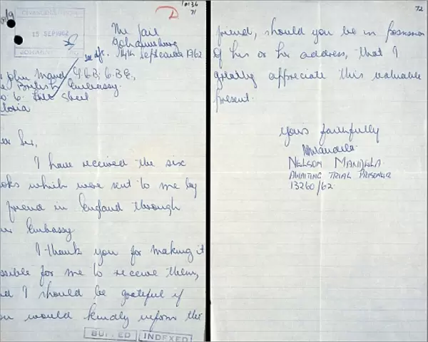 Letter from Mandela