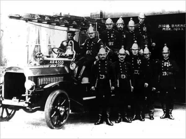 Barnet Fire Brigade with appliance