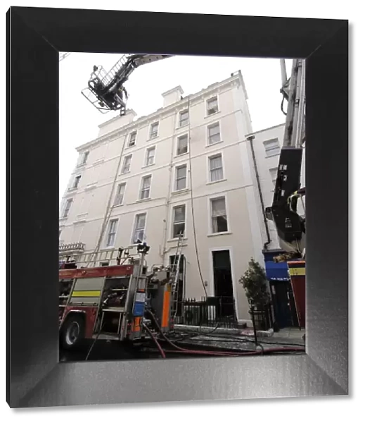 A hydraulic lift in action, London Fire Brigade
