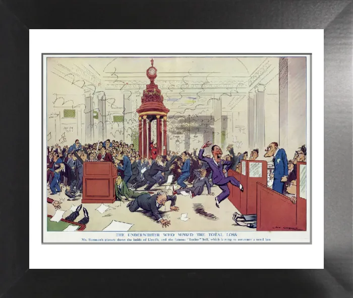 Framed Print : The Underwriter Who Missed The Total Loss Print, 1933 Framed Print : The Underwriter Who Missed The Total Loss Print, 1933
