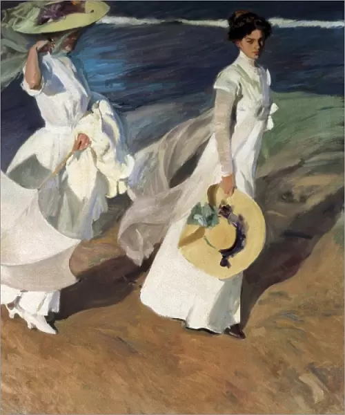 SOROLLA, Joaqu�(1863-1923). Walk on the beach