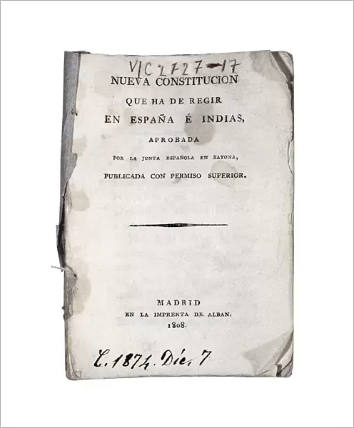 Spain (1808). Constitution of Bayonne. SPAIN