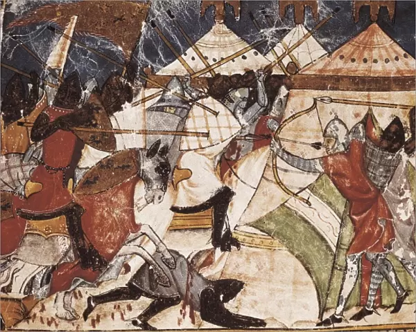 Trojan War. Attack of Trojans to the Greek camp