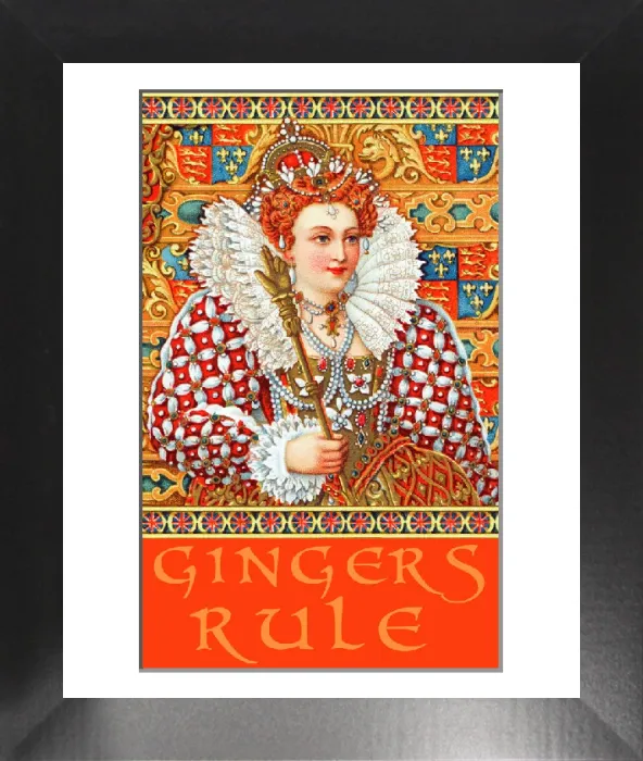 Framed Print : Ginger Royalty: Queen Elizabeth I Print Framed Print : Ginger Royalty: Queen Elizabeth I Print