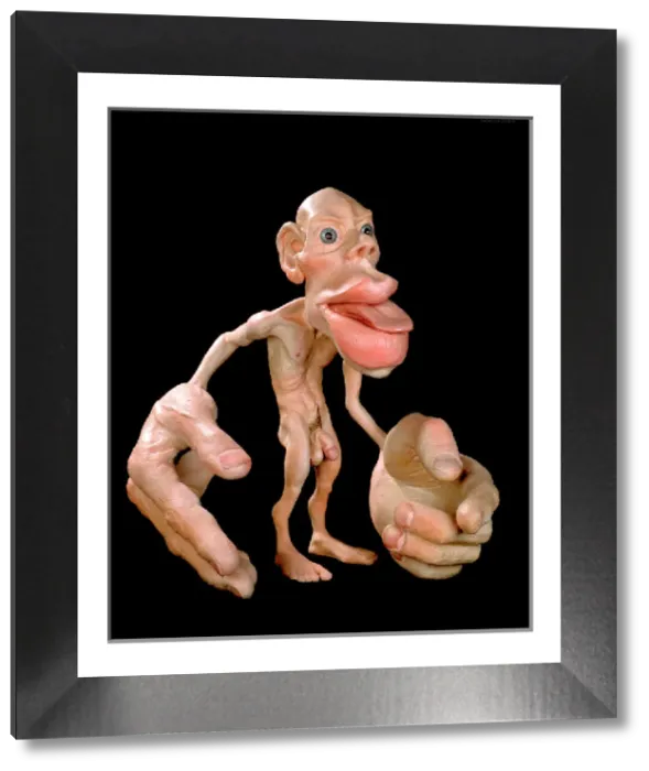 Framed Print : Sensory Homunculus Print: Brain-Body Proportion Model Framed Print : Sensory Homunculus Print: Brain-Body Proportion Model