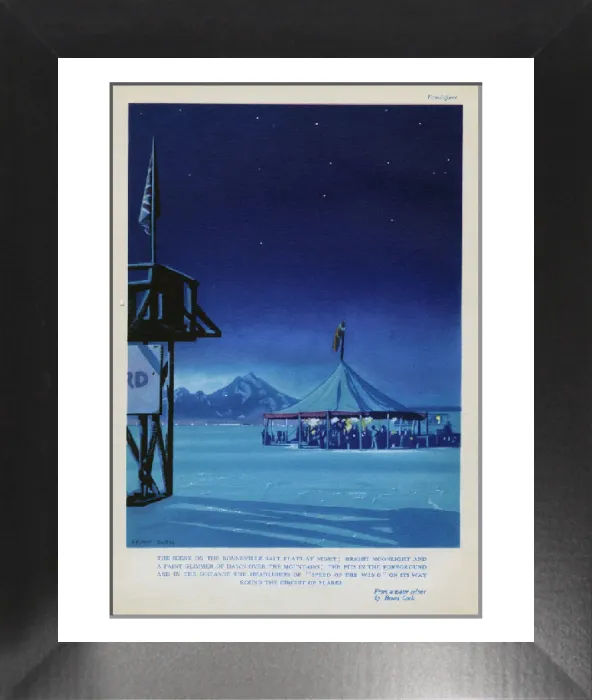 Framed Print : Bonneville Salt Flats at Night Print Framed Print : Bonneville Salt Flats at Night Print