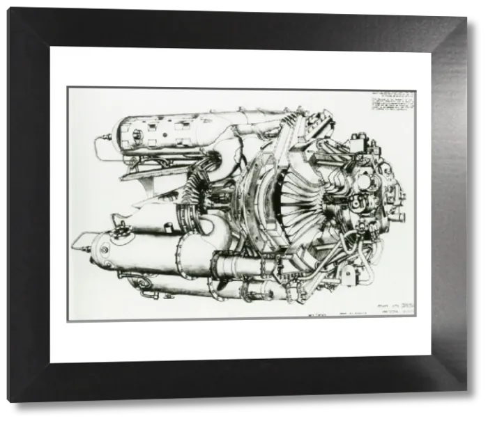 Framed Print : Power Jets W2 / 700 Print, 1940s Framed Print : Power Jets W2 / 700 Print, 1940s