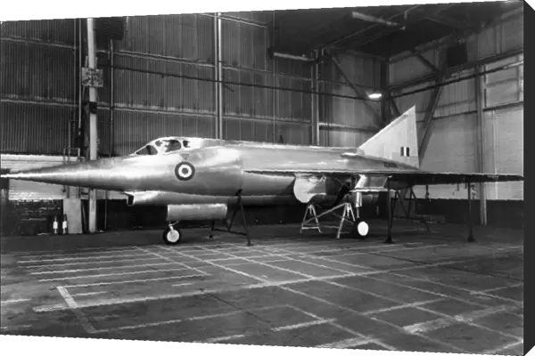 The incomplete Avro 720 prototype XD696 at Avro in 1956