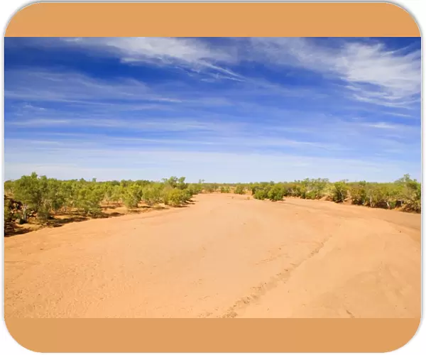 drought - completely dried out riverbed, which is evidence of drought - Western Australia, Australia