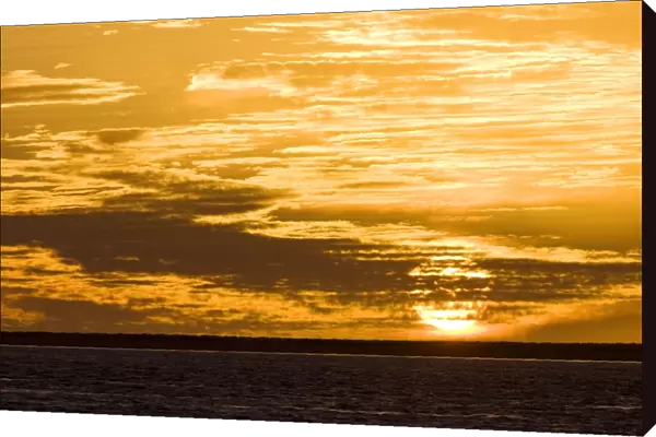 Sunset - at San Ignacio Lagoon - Baja California, Mexico