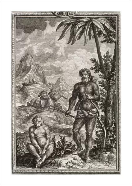 1731 Johann Scheuchzer Hairy Esau Bible