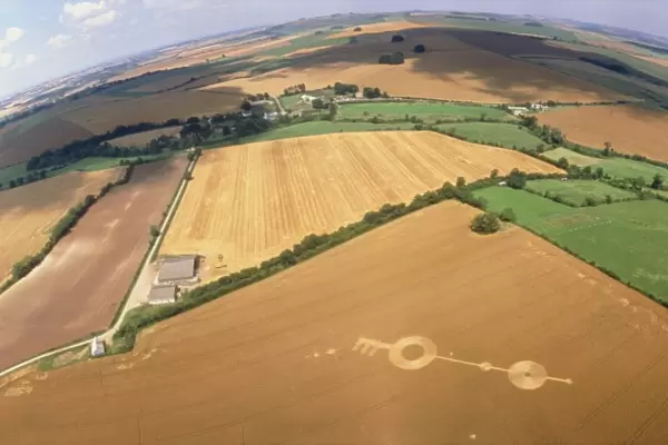 Crop formation, near East Kennett, Wiltshire