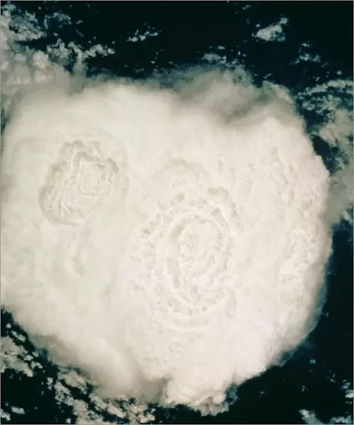 Thunderstorm cloud seen from space