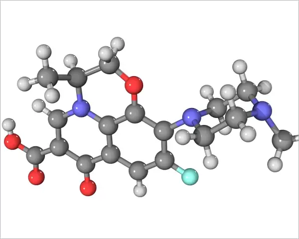 Levofloxacin antibiotic molecule