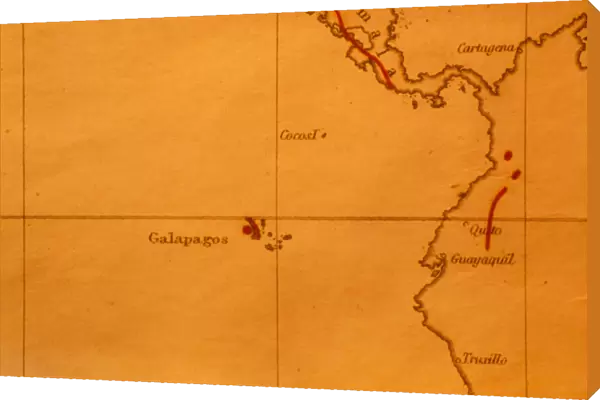 The Galapagos Islands seen on one of Darwins maps