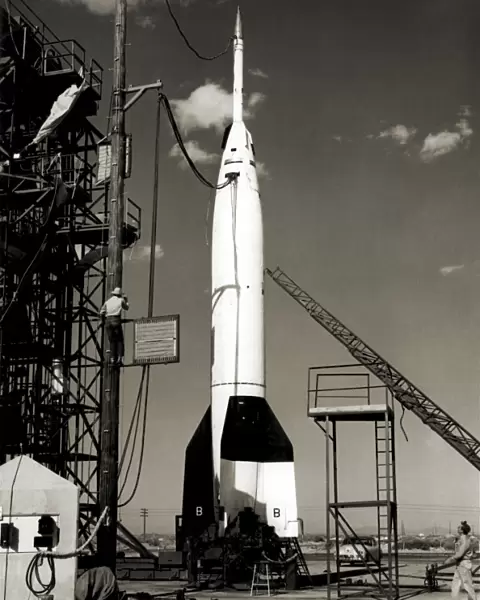V-2 bumper rocket launch in USA