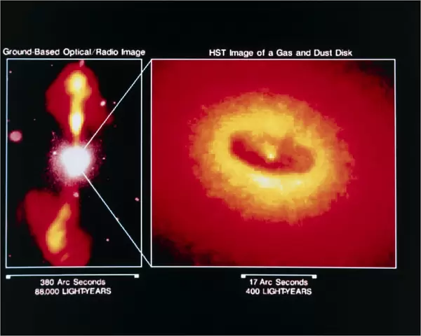 Ground and HST images of NGC 4261 core & dust disc